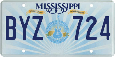 MS license plate BYZ724