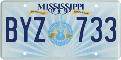 MS license plate BYZ733