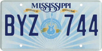 MS license plate BYZ744
