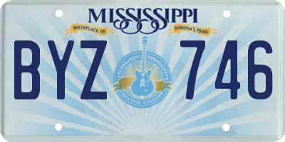 MS license plate BYZ746