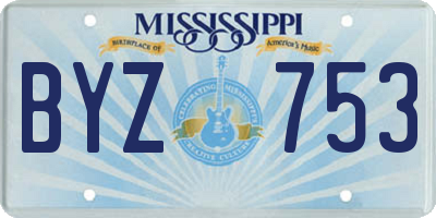 MS license plate BYZ753