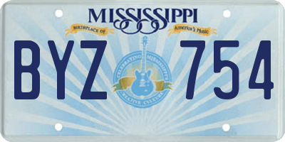 MS license plate BYZ754