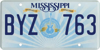 MS license plate BYZ763