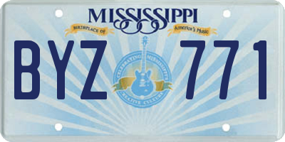 MS license plate BYZ771