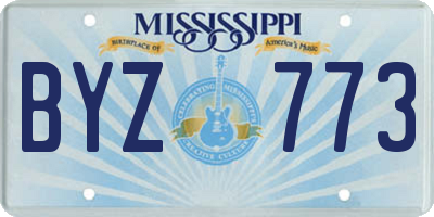 MS license plate BYZ773