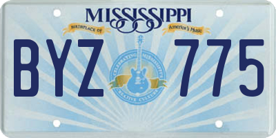 MS license plate BYZ775