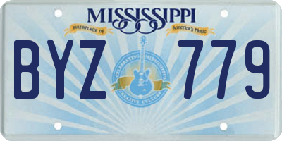 MS license plate BYZ779