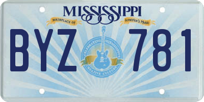 MS license plate BYZ781