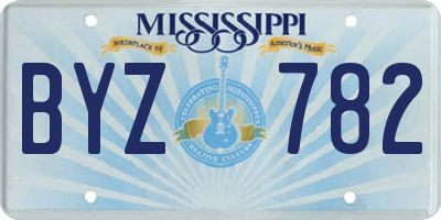 MS license plate BYZ782