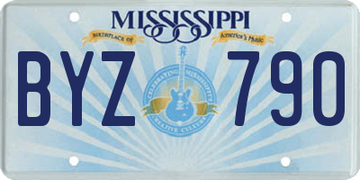 MS license plate BYZ790
