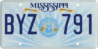 MS license plate BYZ791