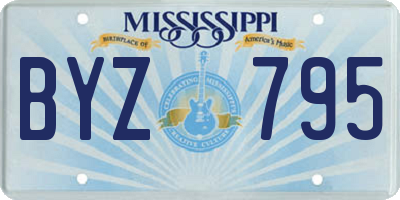 MS license plate BYZ795