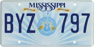 MS license plate BYZ797