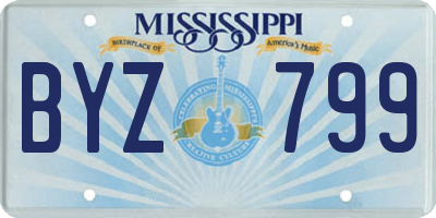 MS license plate BYZ799