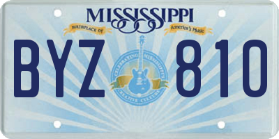 MS license plate BYZ810