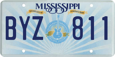 MS license plate BYZ811