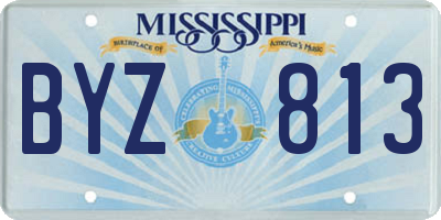 MS license plate BYZ813