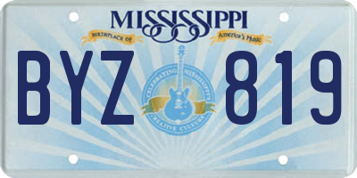 MS license plate BYZ819