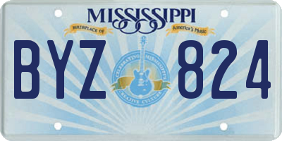 MS license plate BYZ824