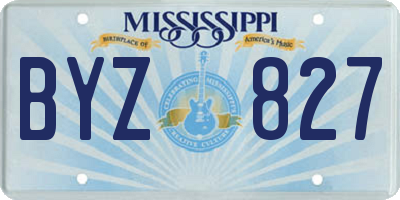 MS license plate BYZ827