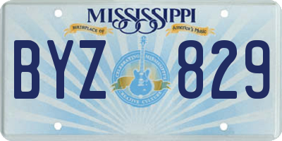 MS license plate BYZ829