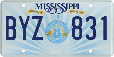 MS license plate BYZ831