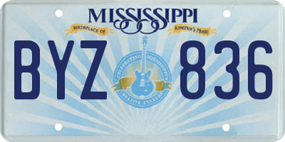 MS license plate BYZ836
