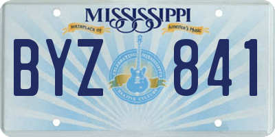 MS license plate BYZ841