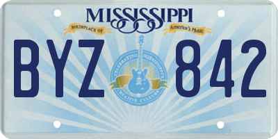 MS license plate BYZ842