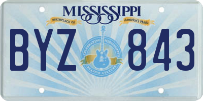 MS license plate BYZ843