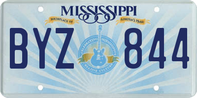 MS license plate BYZ844