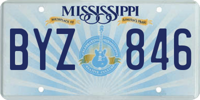MS license plate BYZ846