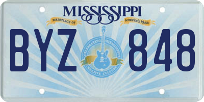MS license plate BYZ848