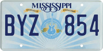 MS license plate BYZ854