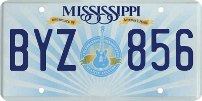 MS license plate BYZ856