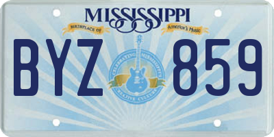 MS license plate BYZ859