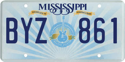 MS license plate BYZ861
