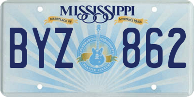 MS license plate BYZ862