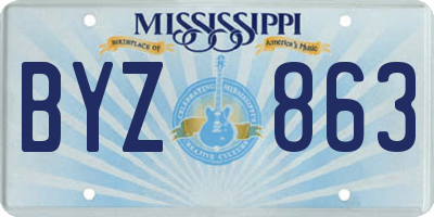MS license plate BYZ863