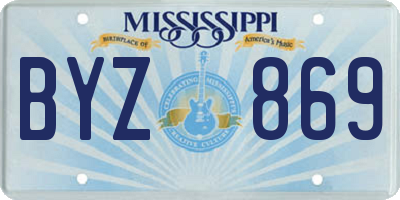 MS license plate BYZ869
