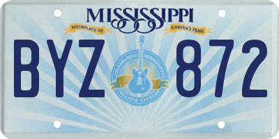 MS license plate BYZ872