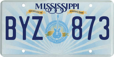 MS license plate BYZ873