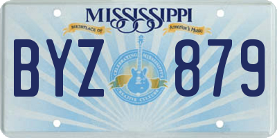 MS license plate BYZ879