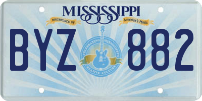 MS license plate BYZ882