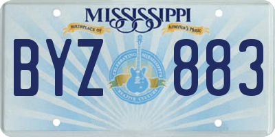 MS license plate BYZ883
