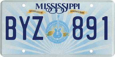 MS license plate BYZ891