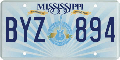 MS license plate BYZ894