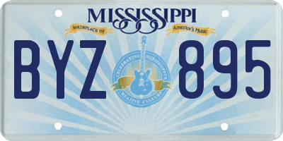 MS license plate BYZ895