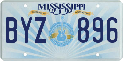 MS license plate BYZ896