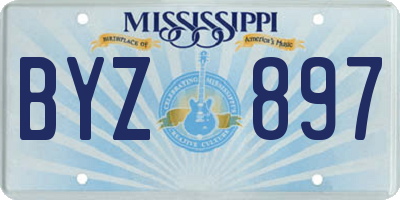 MS license plate BYZ897